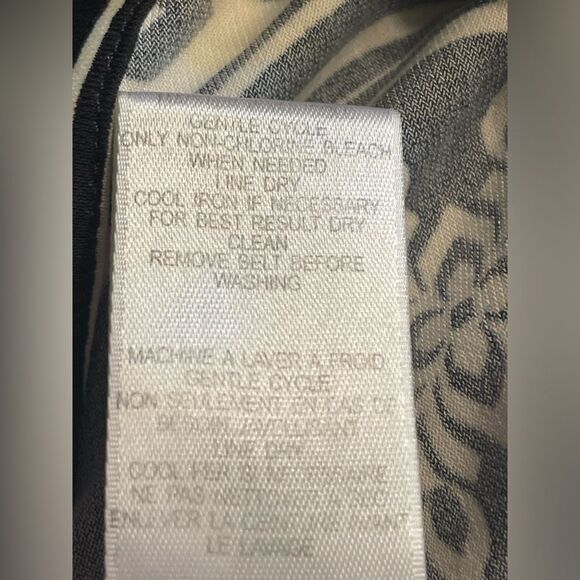 BCBG Max Azria Black and White Pocket Shirt Dress Small Business Cocktail Work - Picture 15 of 15